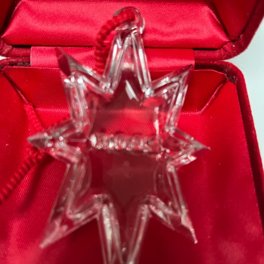 Waterford  Crystal Star Ornament 4inches high 2001and 2002